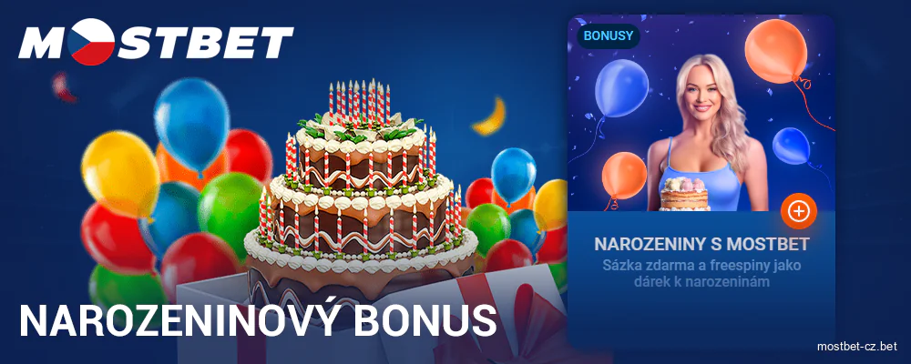 Narozeninový bonus pro hráče Mostbet CZ