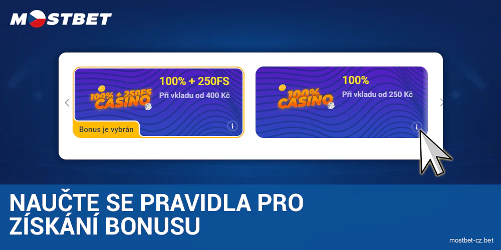 Prostudujte požadavky na bonusy pro hráče Mostbet CZ