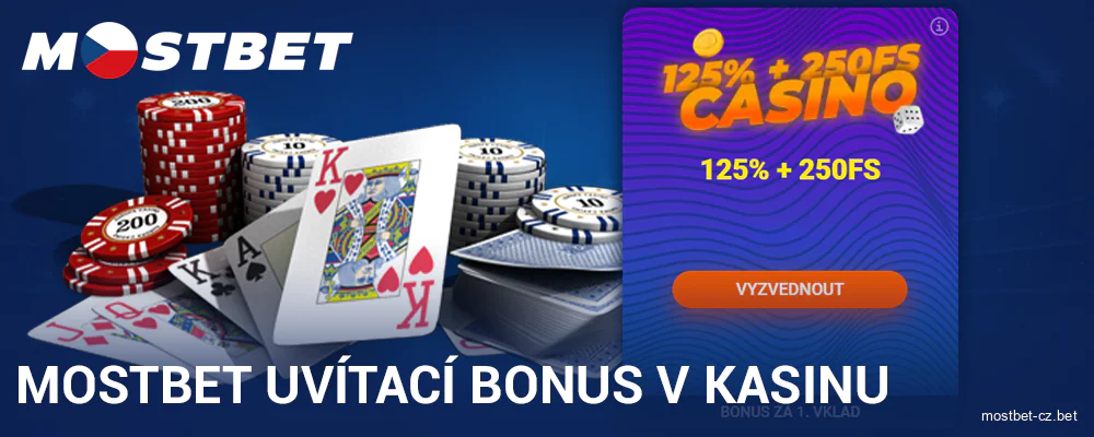 Kasino bonus za registraci v Mostbet CZ