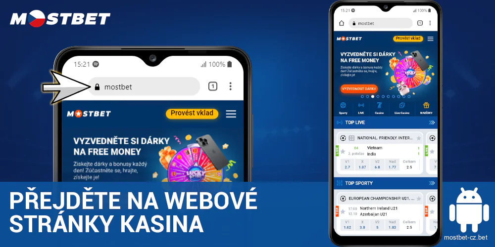 Navštivte oficiální web Mostbet CZ