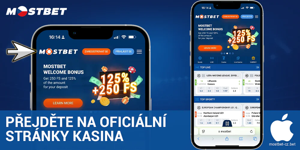 Navštivte oficiální web kasina Mostbet CZ